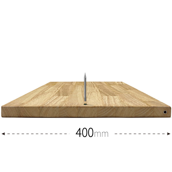 업소용 생선·장어 손질 전용 원목 송곳 도마 대형 400mm 24T - 상세 이미지 3