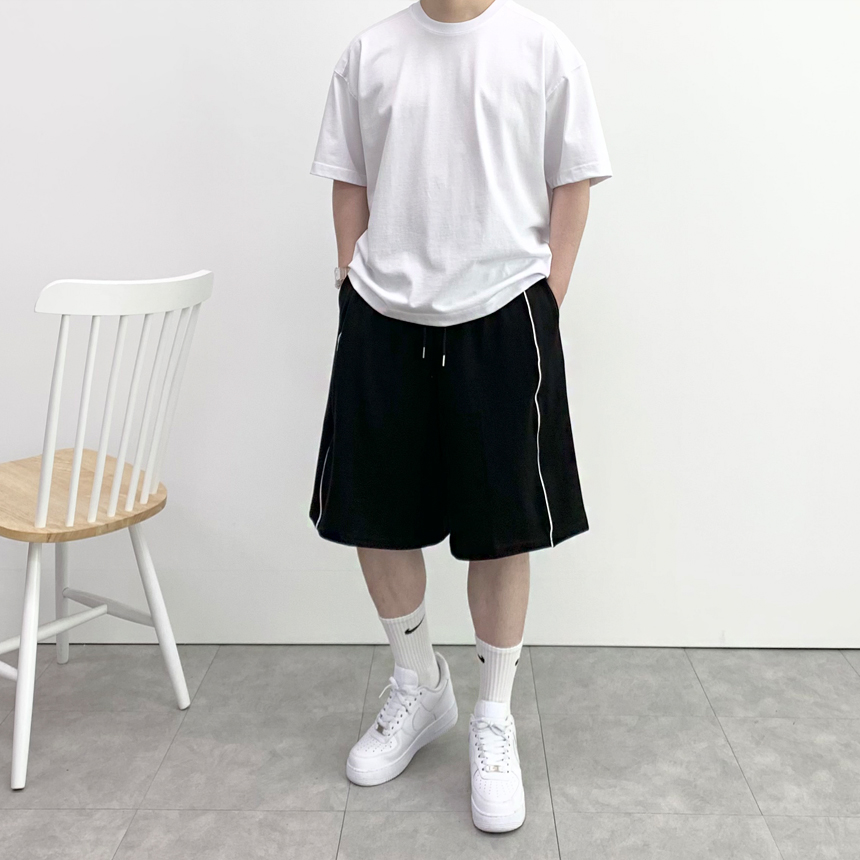 1+1 남자버뮤다팬츠 6부반바지 와이드반바지 이미지 6
