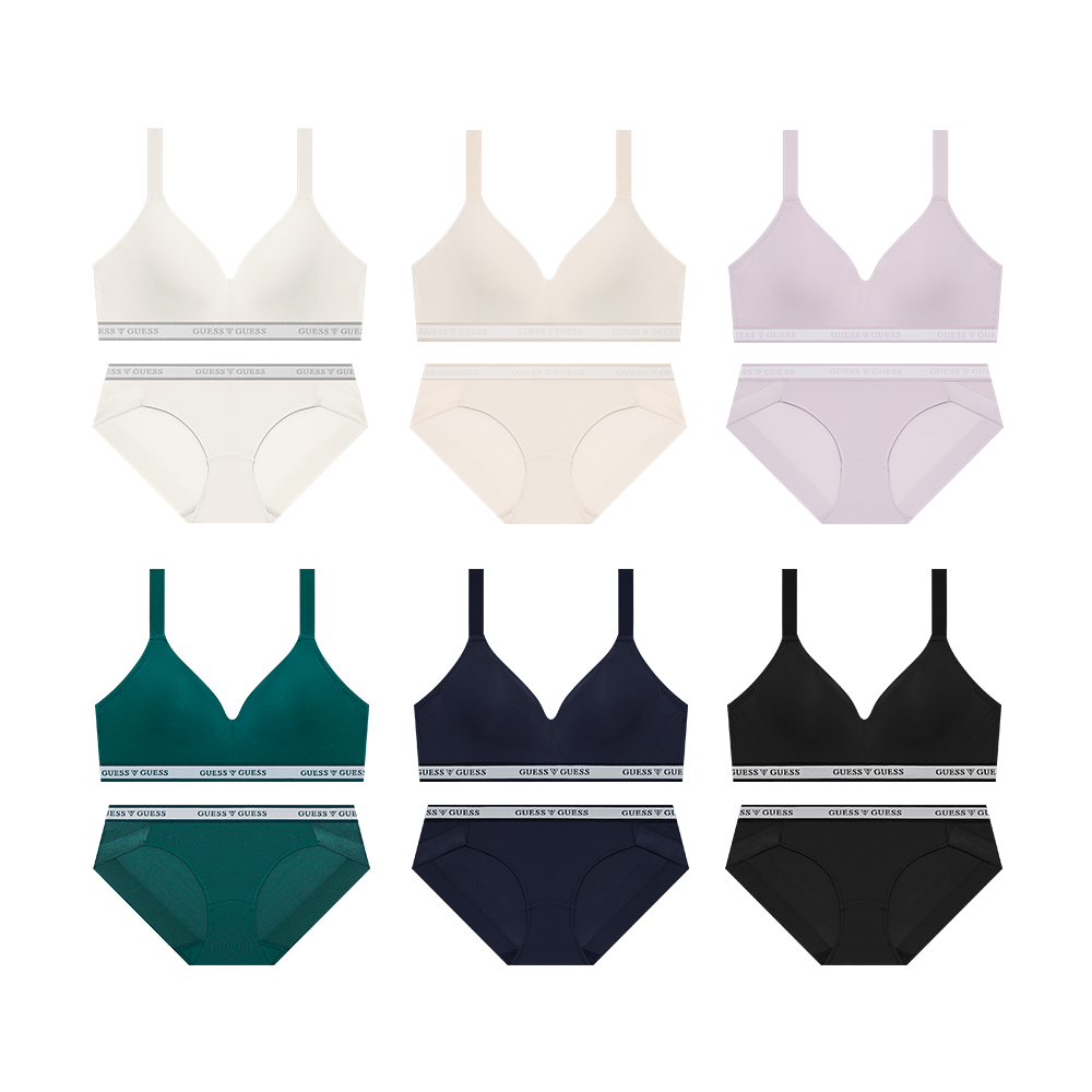 [게스언더웨어] 에어 메쉬몰드 노와이어 브라 팬티 세트 4Colors : GUESSUNDERWEAR