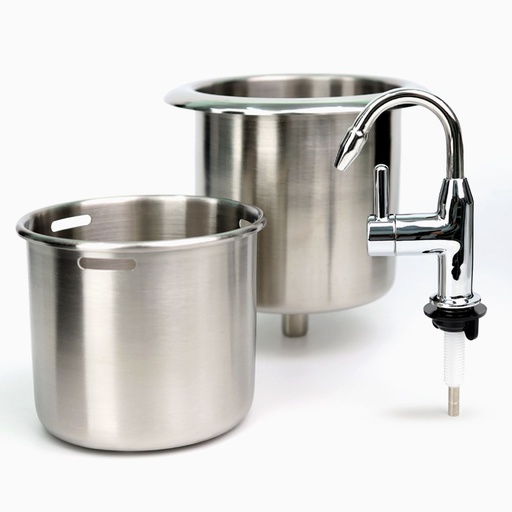 디퍼웰 스몰싱크 수전 카페용품 디포웰 매립 자가설치 급 배수 풀세트