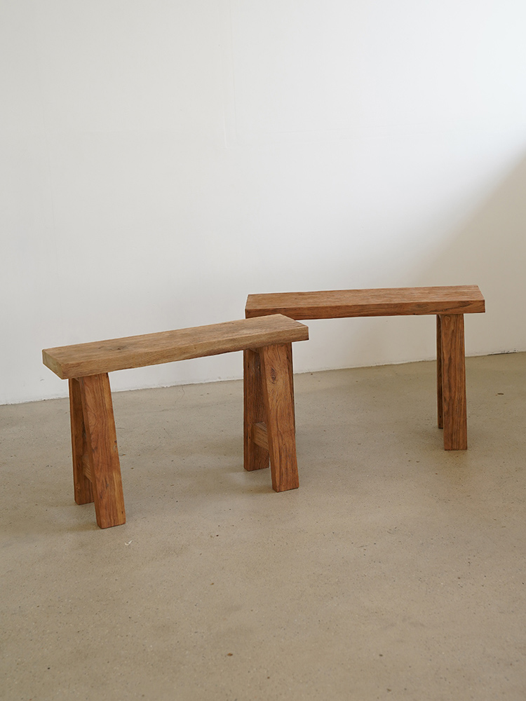 블랑드엔젤 티크 원목 고재 의자 벤치 인테리어 가구