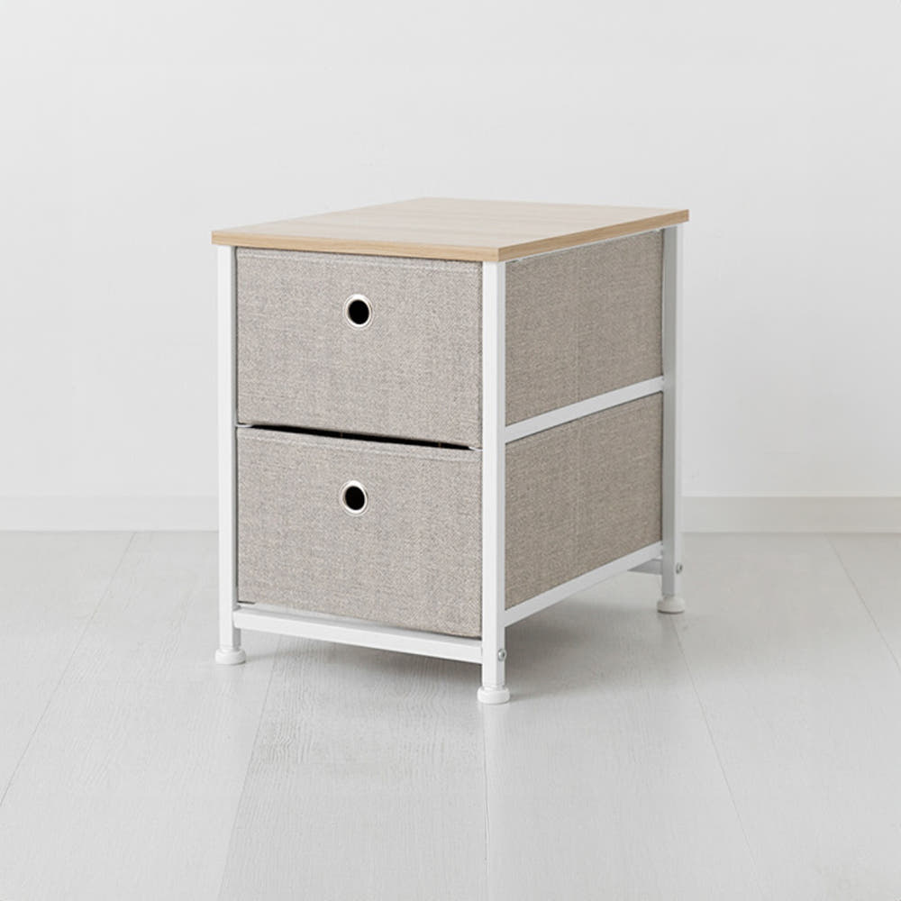 NOVEN 패브릭 미니서랍장 300400 B형 305x405x405mm, 2단, 라이트그레이 8001.9485 - 상세 이미지 4