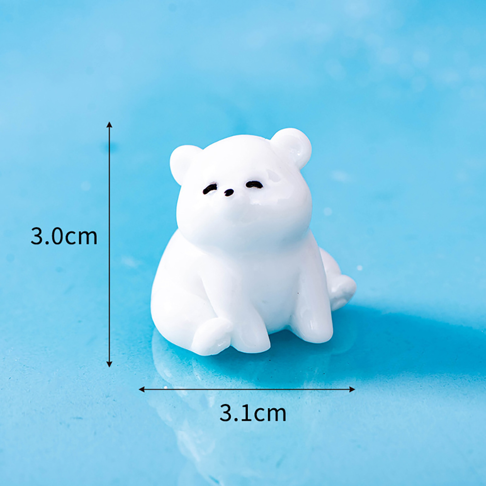 아기 북극곰 미니어처 5종 곰돌이 동물 테라리움 크리스마스 인테리어 장식 소품 - 상세 이미지 5