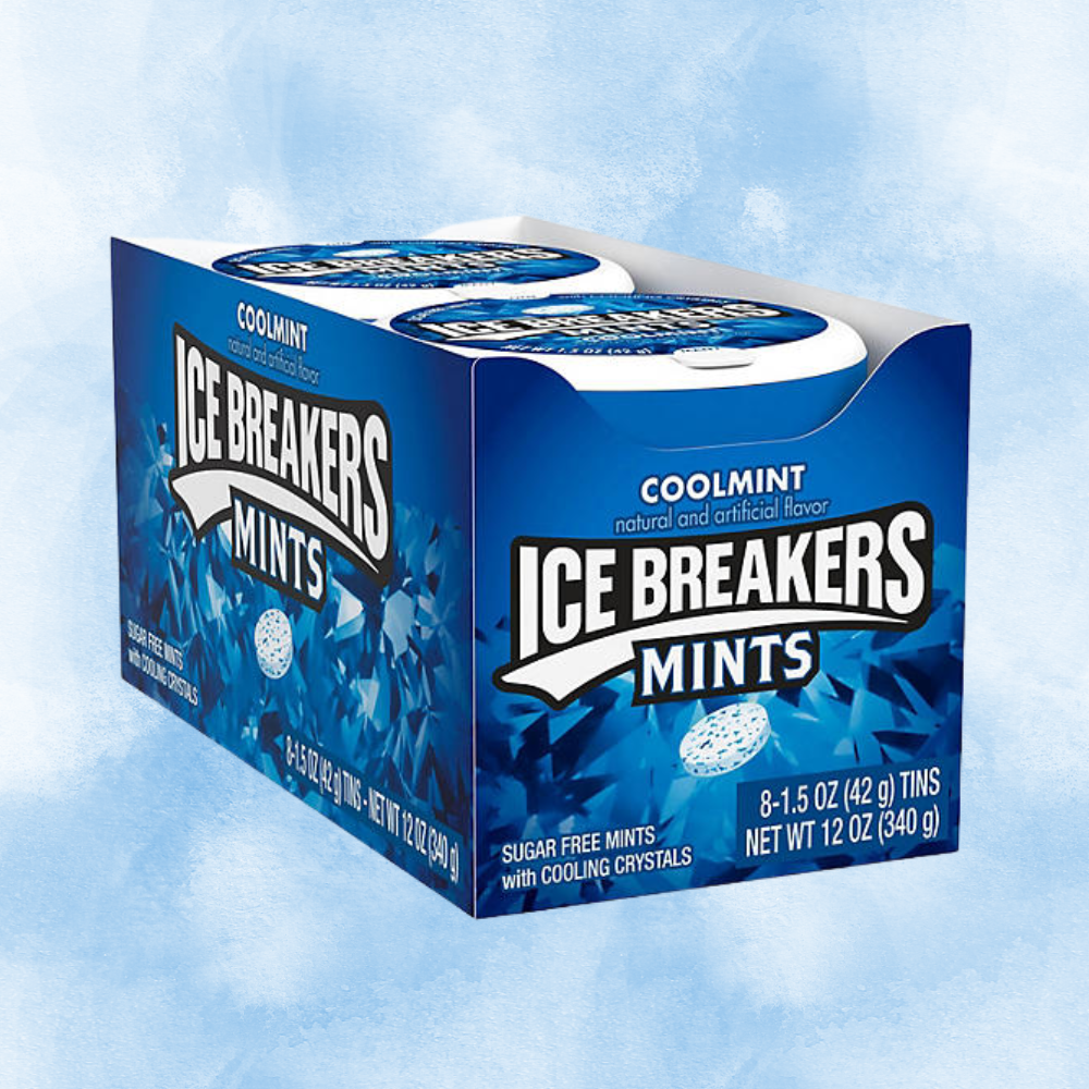 Ice Breakers Mints Coolmint 미국 아이스브레이커스 쿨민트 껌 1.5oz(42g) 8팩 - 메인 이미지