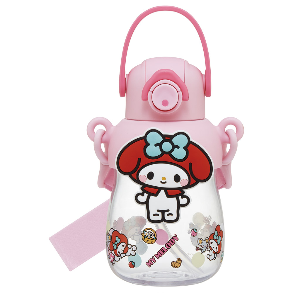 마이멜로디 러버 마스코트 빨대 물병 수통 650ml 캐릭터 텀블러 일본직수입 정품 단일 상품 - 상품 이미지