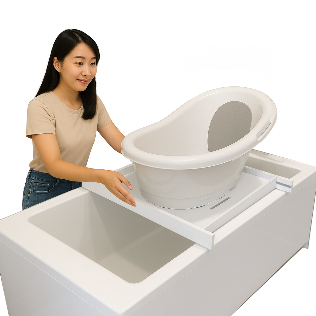 [허리편안] 아기욕조받침대 욕조 수납 거치대