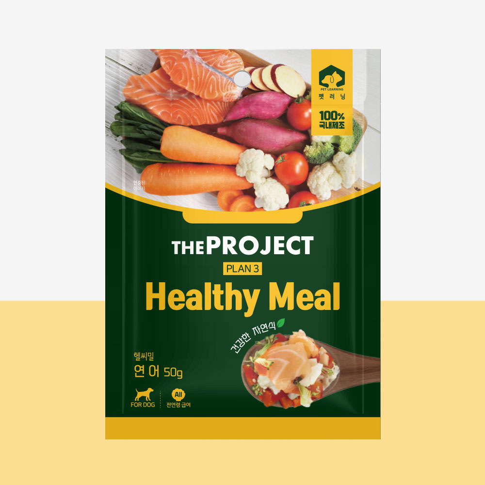 펫러닝 국내산 강아지자연식 강아지수제사료 습식 노령견 연어, 50g, 1개