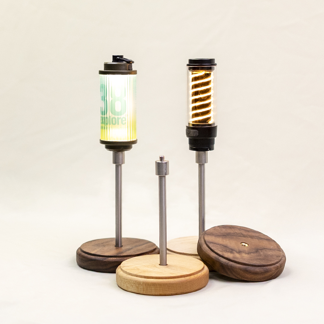 윌데라 캠핑 랜턴 스탠드 원목 감성 거치대 골제로 미야비 호환