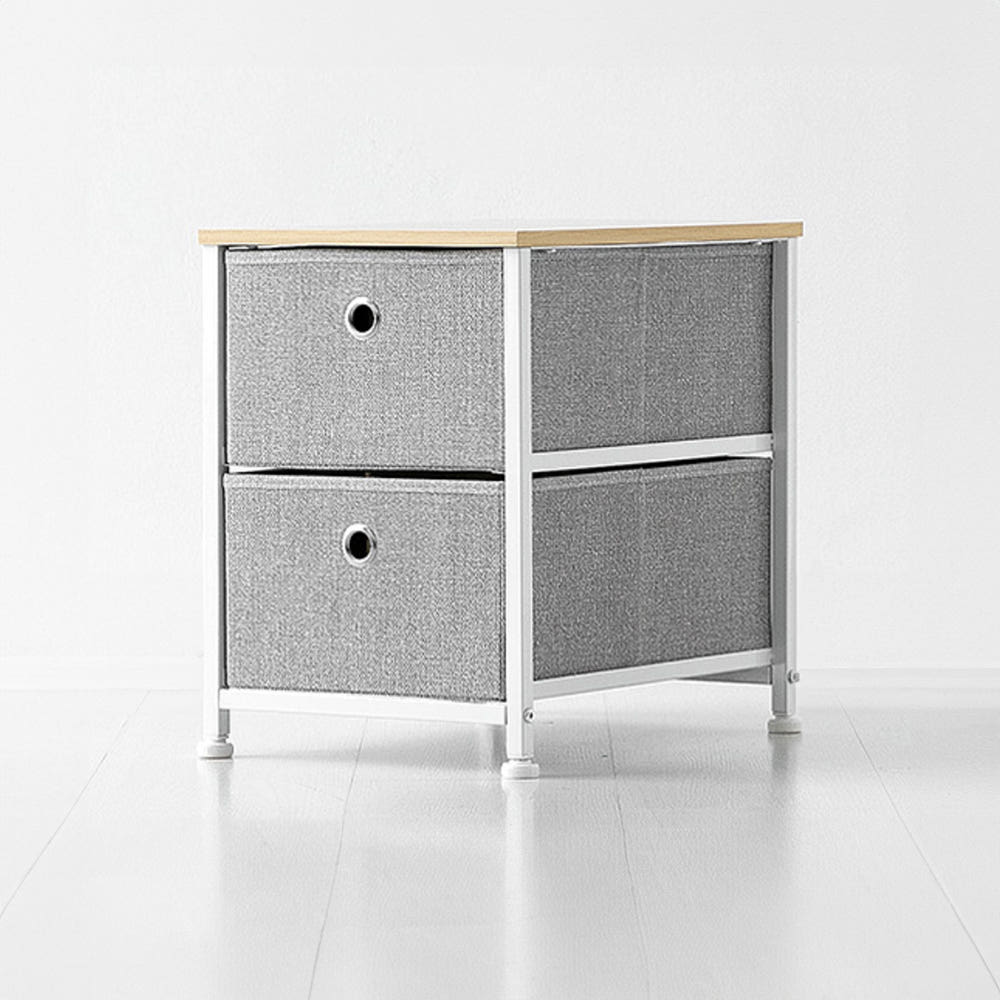 NOVEN 패브릭 미니서랍장 300400 B형 305x405x405mm, 2단, 라이트그레이 8001.9485 - 상세 이미지 2