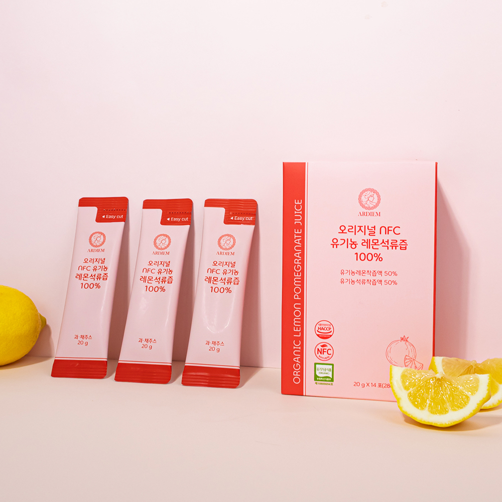 아르디엠 오리지널 NFC 유기농 레몬석류즙 100% 레몬 석류 280g 14포, 1개 이미지 7