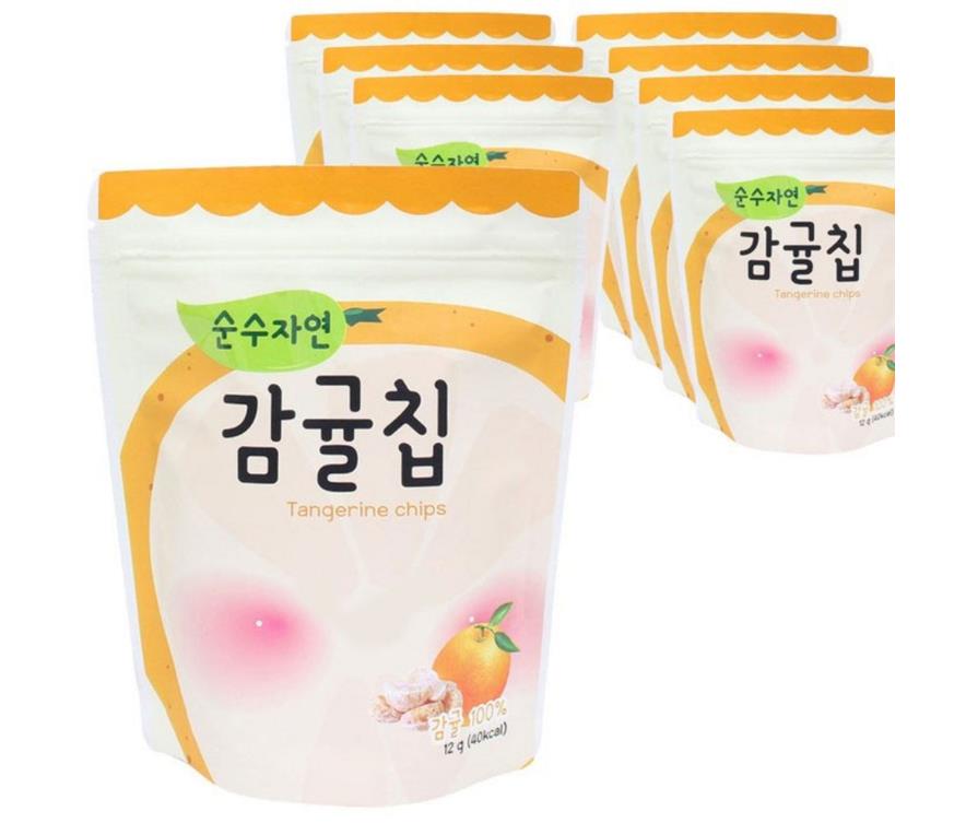 푸름맘 순수자연 상큼달콤 감귤칩 아이간식 12g 8개 : 퀵퀵프레시