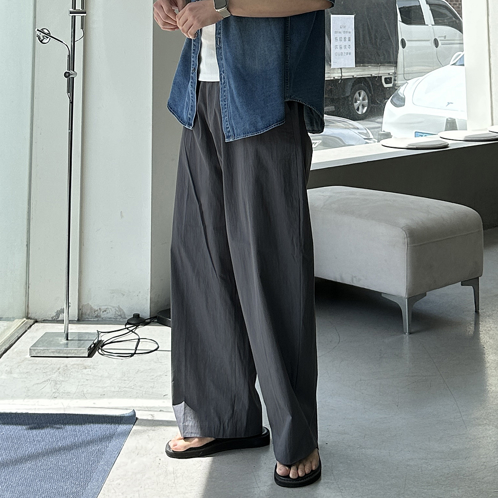 남자여름바지 벌룬 팬츠 나일론 바지 남자 아이스팬츠 - 상세 이미지 2