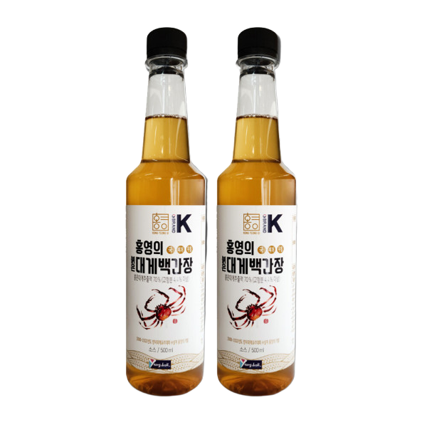 홍영의 붉은 대게 백간장 500ml 2개 영덕 어간장 : 베레모던