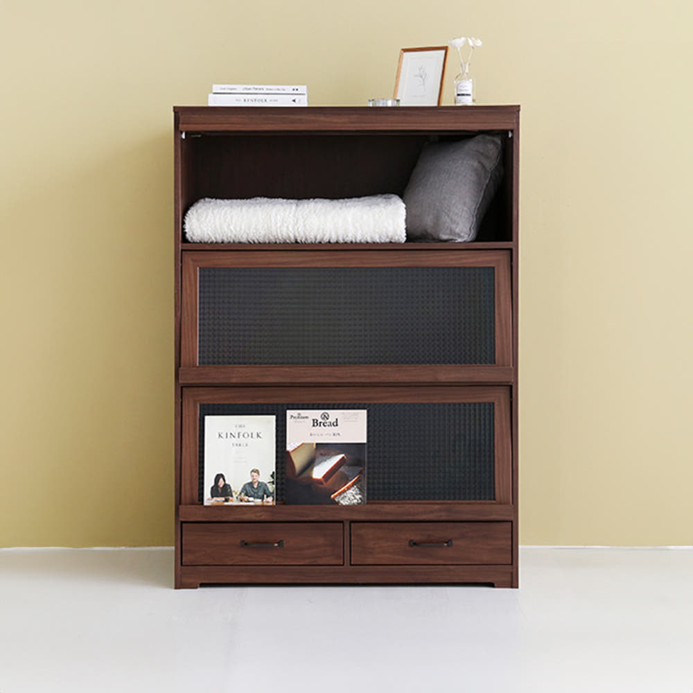 미란스 3문 2서랍 수납장 CHM140100 1000x548x1400mm, 4단, 브라운월넛베니어 5443.1583 이미지 7