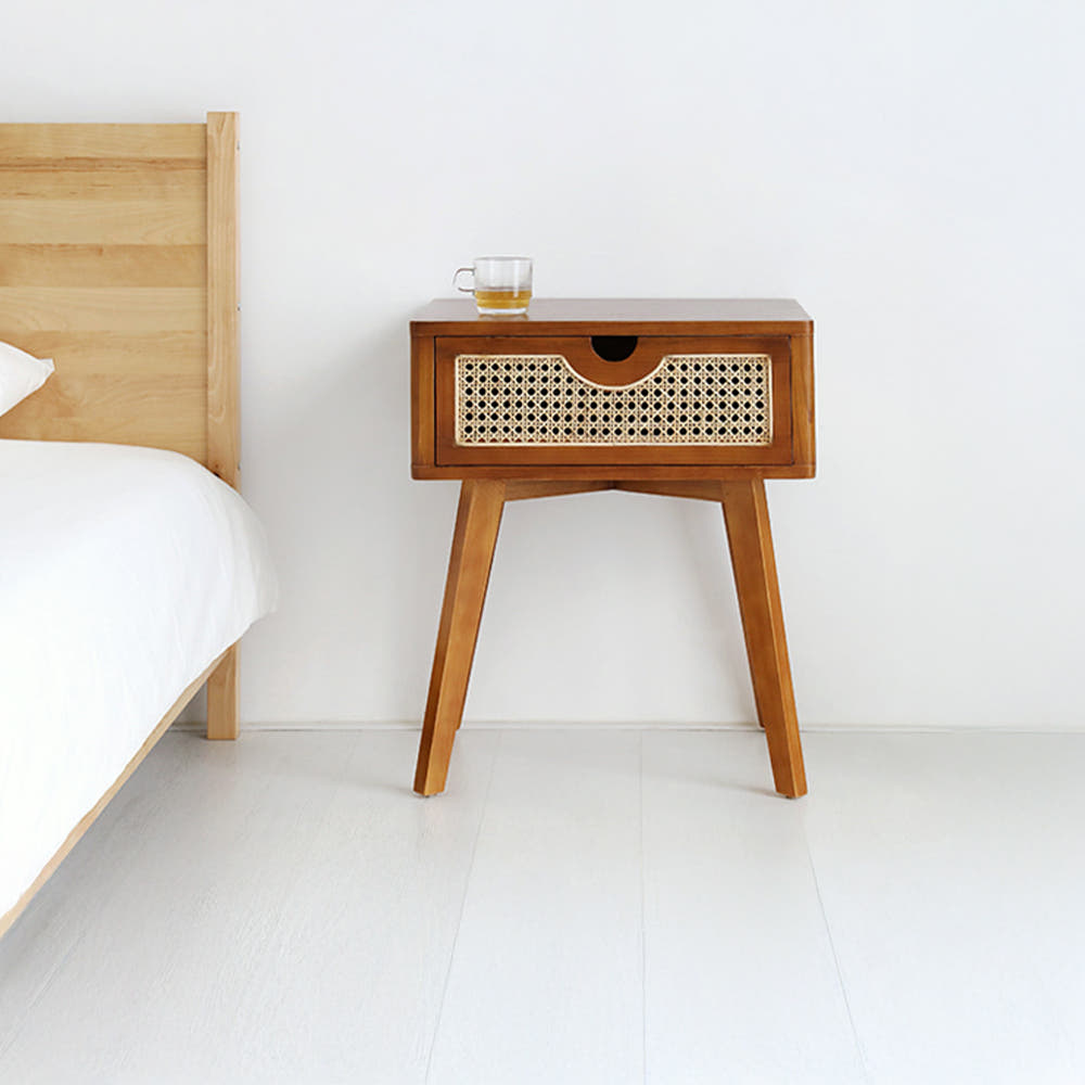 CESBON 원목수납협탁 라탄 KCN001 7486.7277