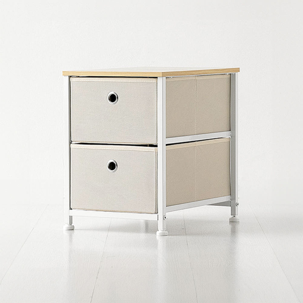 NOVEN 패브릭 미니서랍장 300400 B형 305x405x405mm, 2단, 크림 8122.6060 - 상세 이미지 2