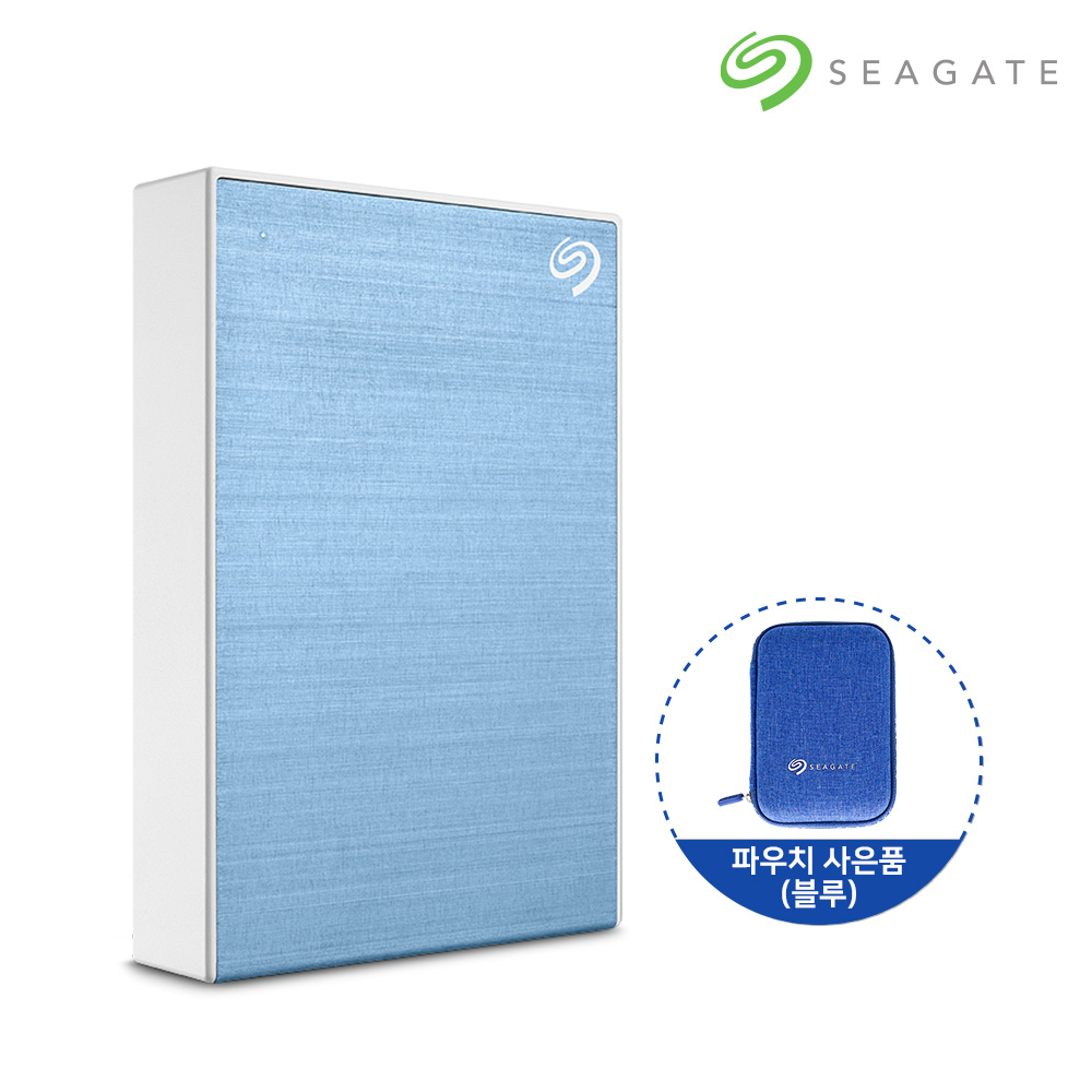 [N도착보장+파우치] 씨게이트 외장하드 데이터복구 4TB, 라이트블루