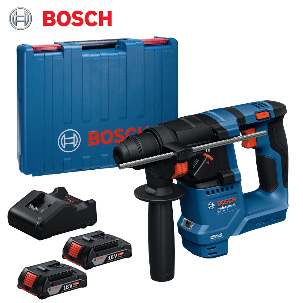 보쉬 충전 로타리 함마 드릴 GBH18V-18 세트 (2.0Ah)