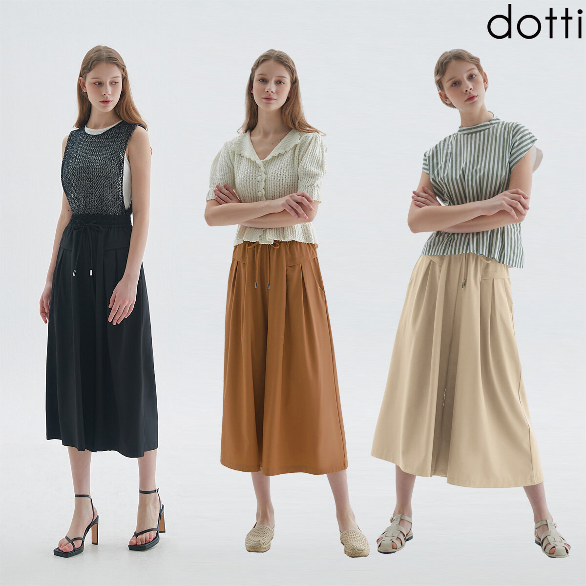 도티 플레어 큐롯 팬츠 여성3종(PC8W) - 상품 이미지