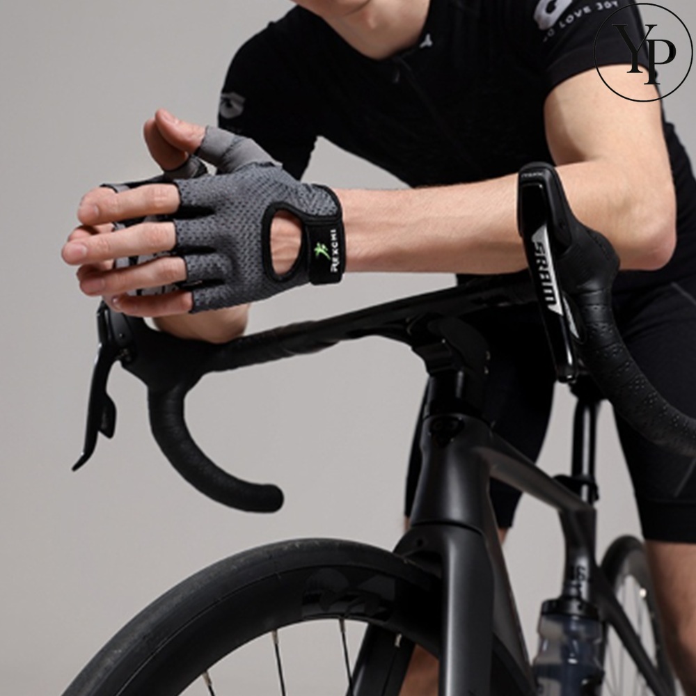 초경량 자전거 라이딩 반장갑 미끄럼방지 충격흡수 스마트폰터치 스판재질 스킨핏