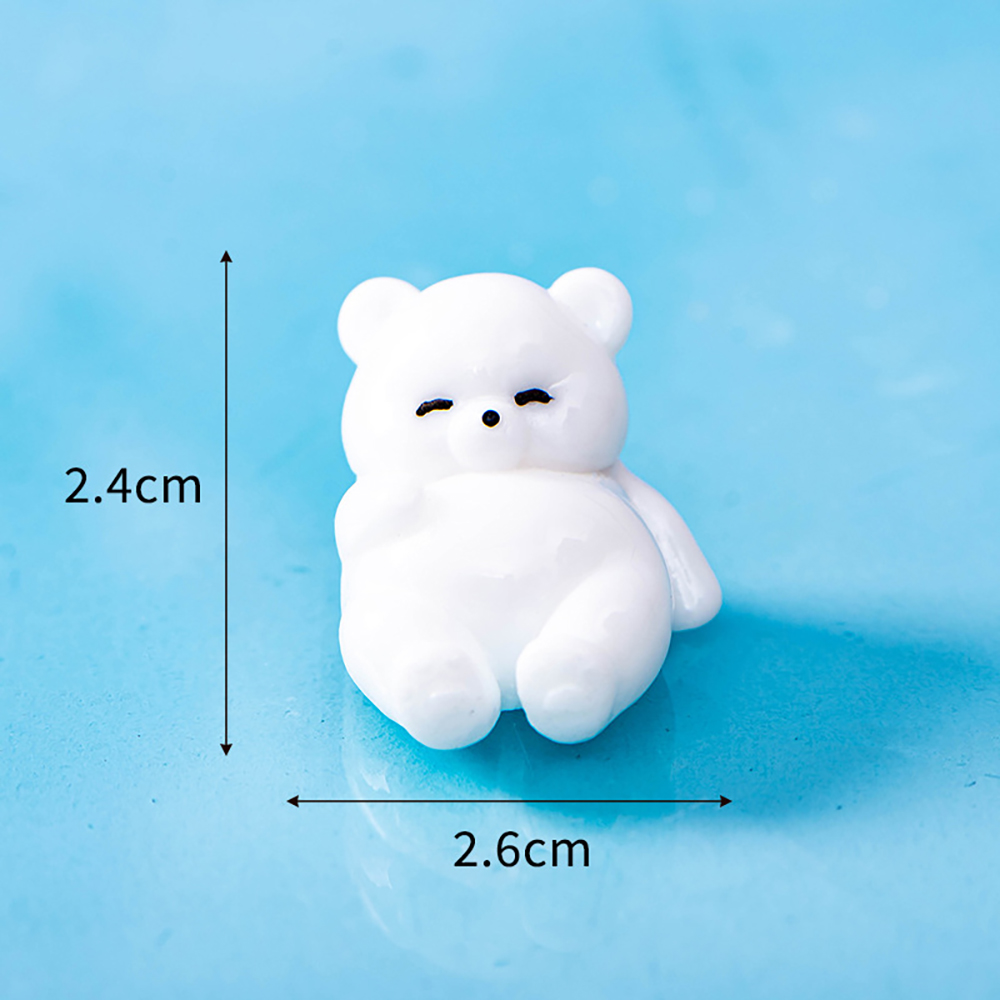 아기 북극곰 미니어처 5종 곰돌이 동물 테라리움 크리스마스 인테리어 장식 소품 - 상세 이미지 4