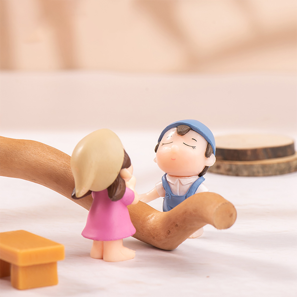 아기 요정 연인 커플 미니어처 피규어 테라리움 모형 데스크탑 장식 소품 - 상세 이미지 3