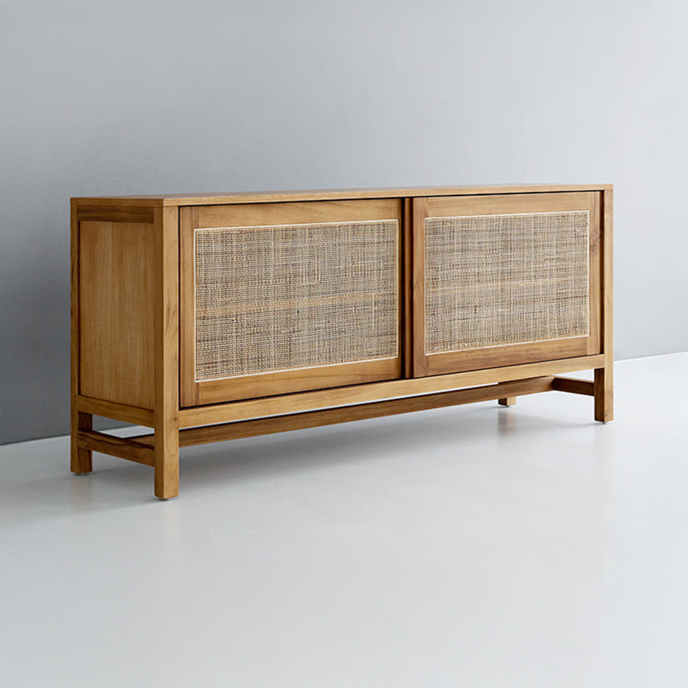 CESBON 슬라이딩 콘솔수납장 라탄 KCN005 450x1050x700mm, 1단, 8225.8338