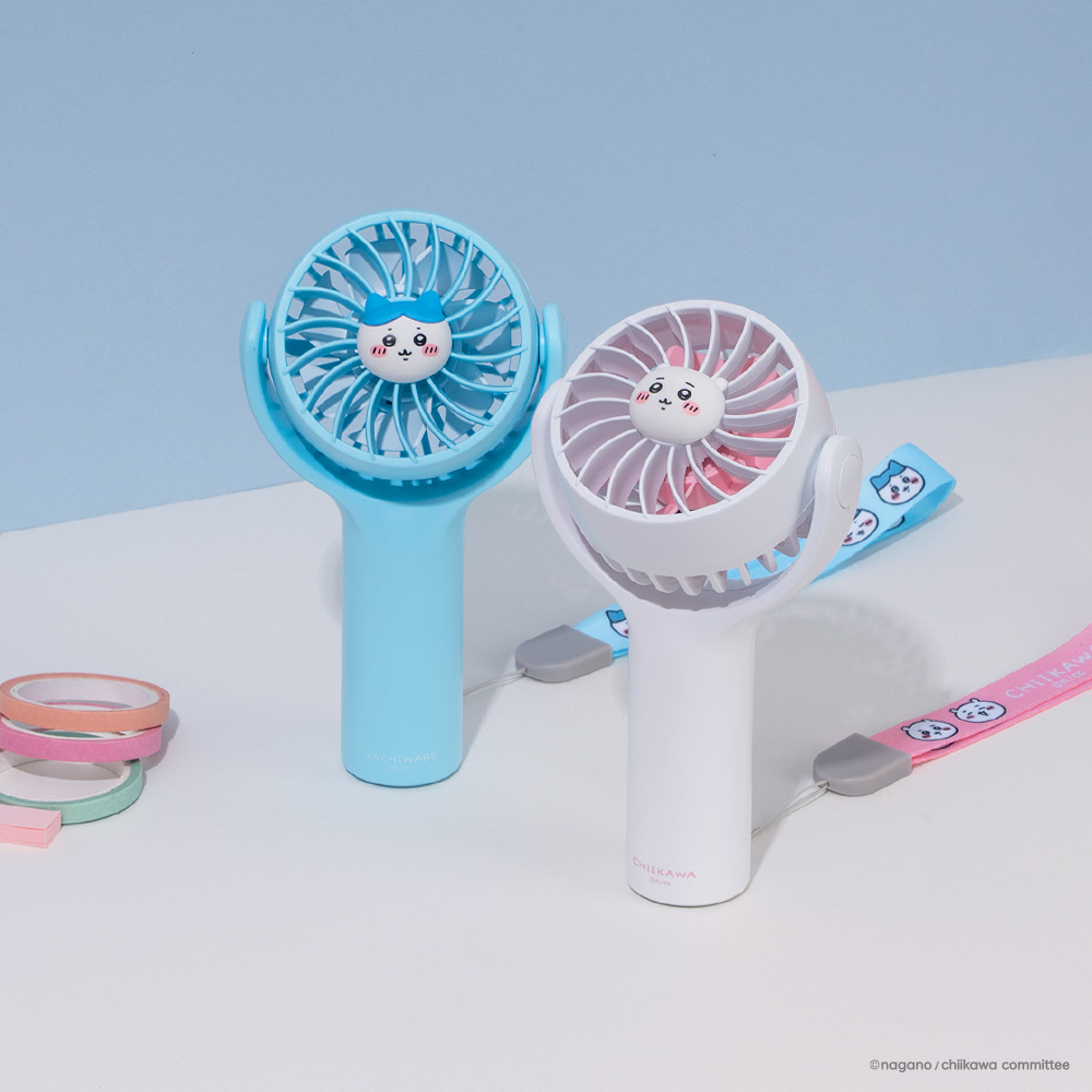 먼작귀 가르마 손풍기 하치와레 핸디팬 휴대용 손 선풍기 스트랩 세트 굿즈 이미지 4