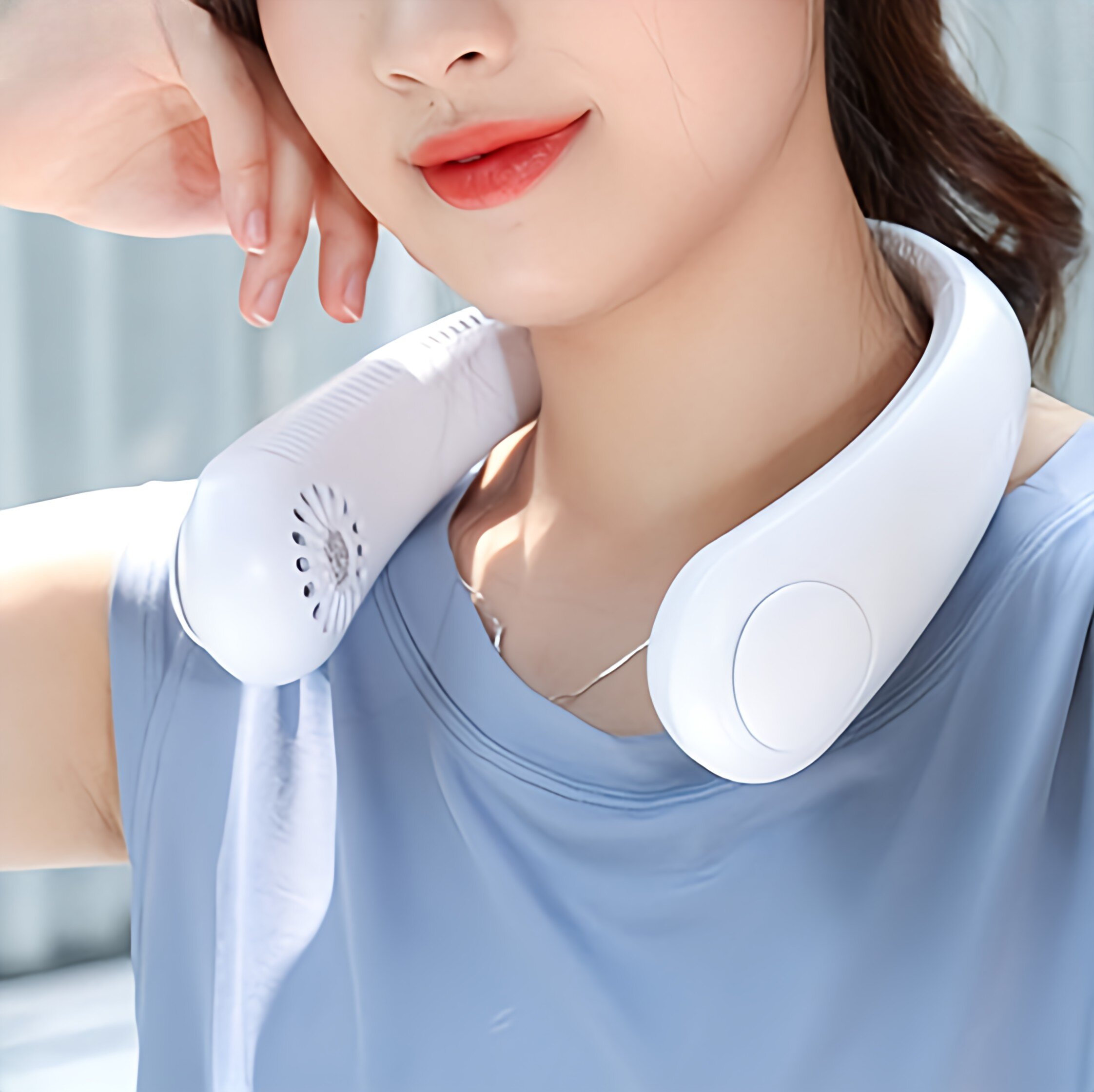넥밴드 선풍기 넥풍기 휴대용 목선풍기 목걸이 판촉물 - 상품 이미지