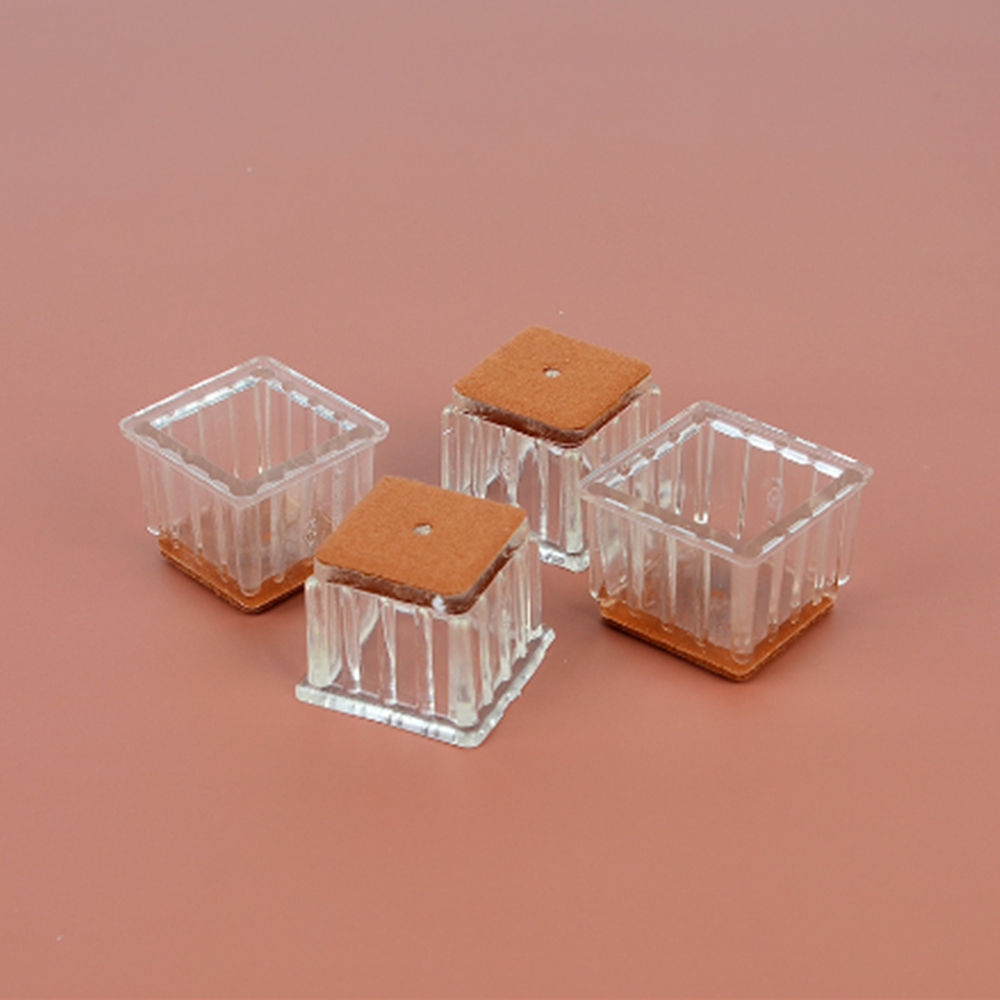 나무의자다리캡4p 가구사각발마개 투명바닥보호커버(21mm) : hoonies
