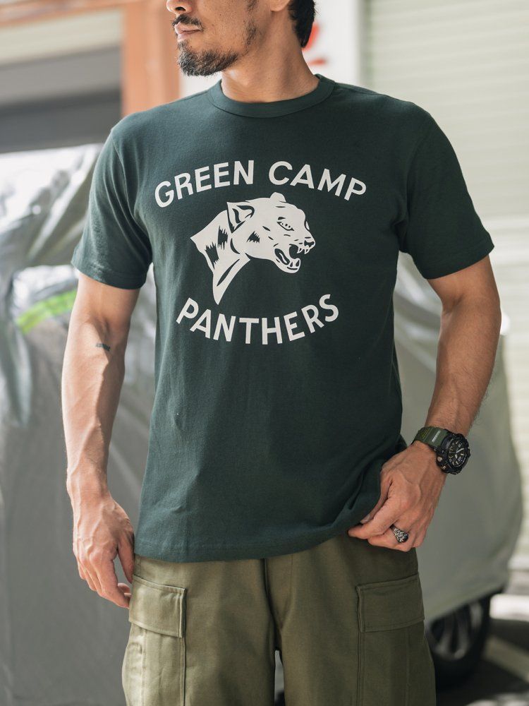 25SS 논스탁 신상 GREEN CAMP 치타 그래픽 / 빈티지 올드스쿨 밀리터리 브론슨 녹색 S - 상세 이미지 5