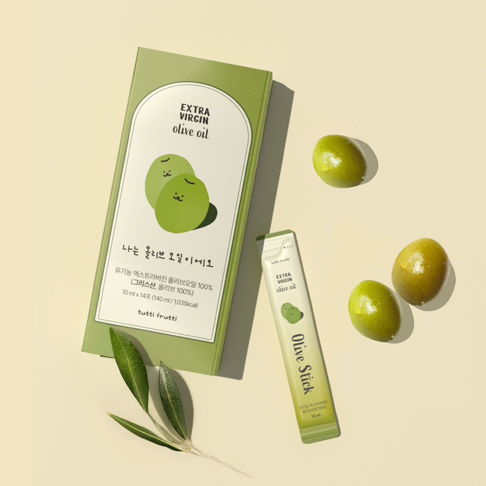 뚜띠프루티 나는 올리브오일이에오 유기농 엑스트라버진 올리브오일 스틱 공복 140ml, 8개 - 상세 이미지 3