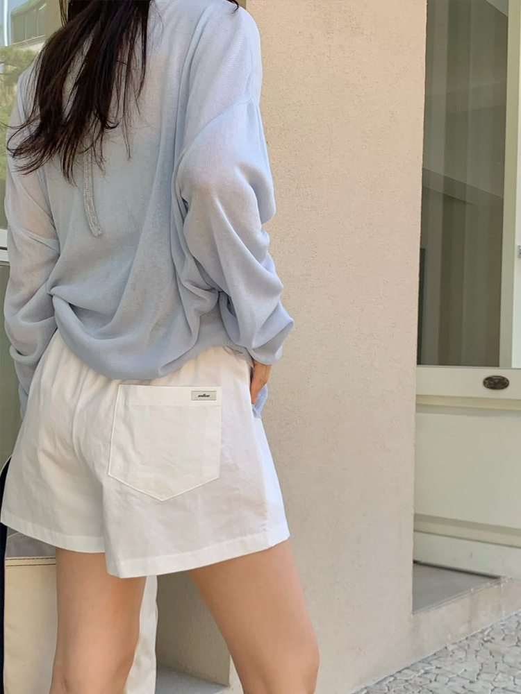 오버핏 브이넥 여성 여름 가디건 얇은 시스루 여자 가디건 긴팔 썸머 니트 가디건 이미지 4