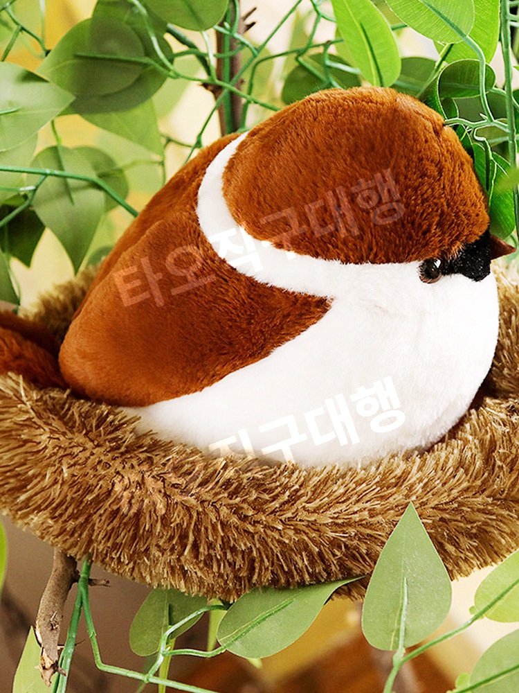 참새인형 새모형 참새모형 뱁새인형 오목눈이 장식 인형쿠션 선물 새인형 아이인형 - 상세 이미지 2