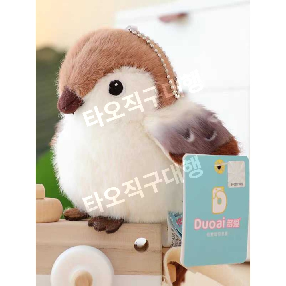 참새인형 장식 뱁새인형 참새모형 새인형 귀여운 아이인형 새모형 인형쿠션 오목눈이 - 상세 이미지 4