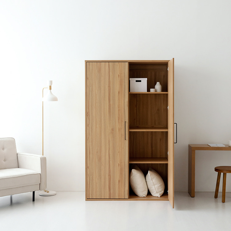 [희망일배송] 미란스 2문 옷장 E타입 WRM195120E 1200x630x1950mm, 2단, 캄포어베니어 5117.3326 - 상세 이미지 4