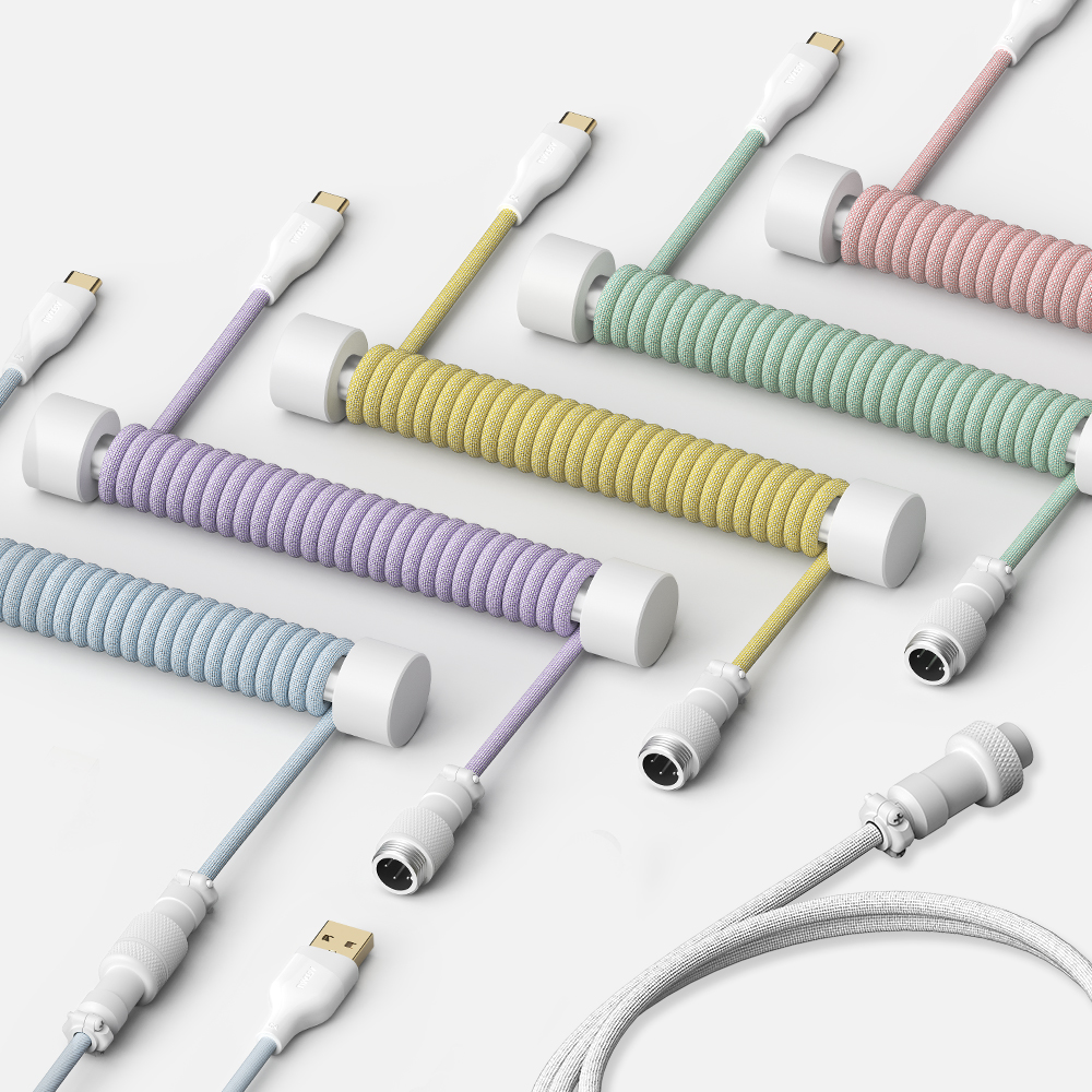 C타입 키보드 항공 코일 케이블 홀더 세트 클래식