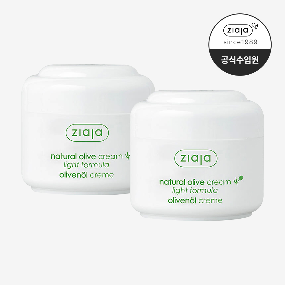 지아자 올리브 내추럴 라이트크림 대용량 보습 수분크림 100ml, 2개 이미지 1