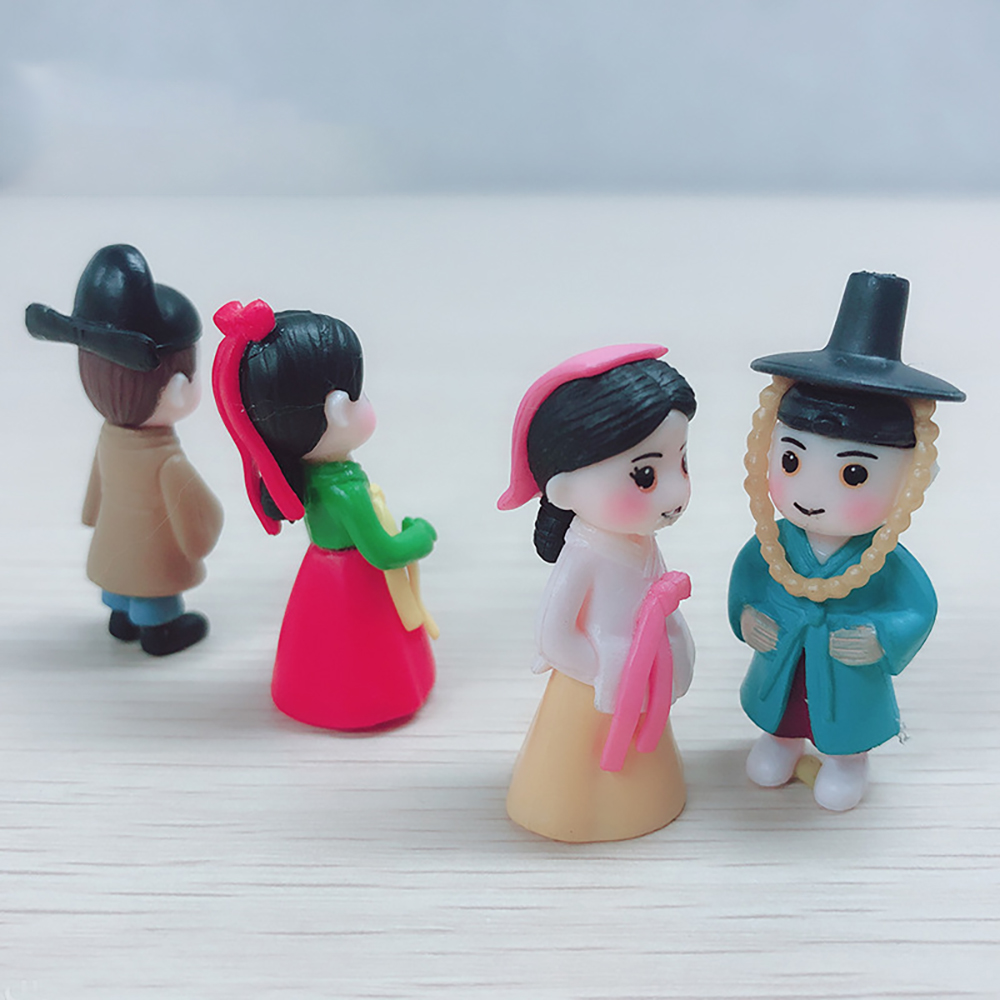 전통 한복 커플 세트 테라리움 미니어처 장식 소품 - 상세 이미지 3