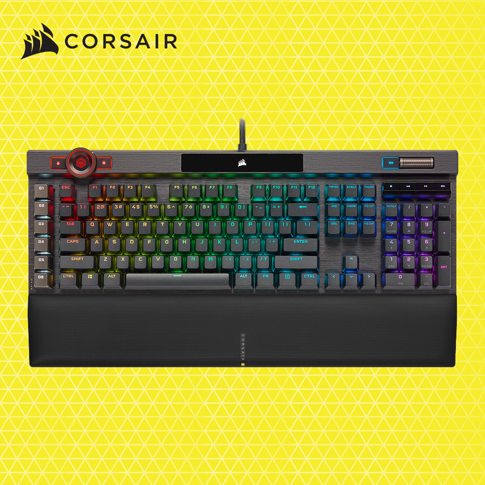 커세어 K100 RGB PBT MX SPEED 영문 은축 기계식 게이밍 키보드 - 메인 이미지