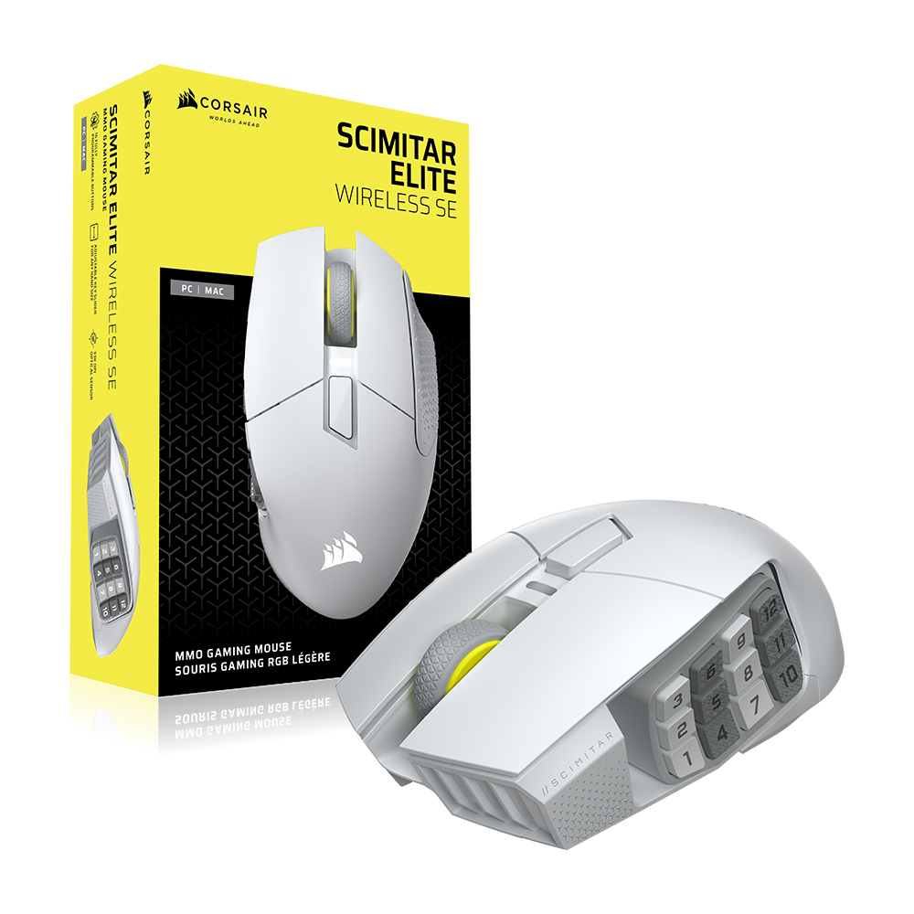 커세어 SCIMITAR RGB 엘리트 무선 SE 게이밍 마우스 화이트 이미지 7