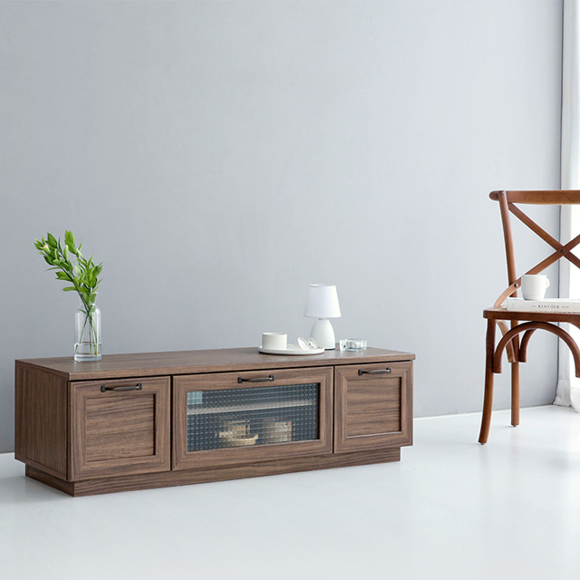 미란스 TV거실장 EVM L 1200x400x350mm, 미들브라운 3555.6498