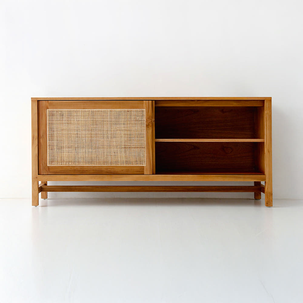 CESBON 슬라이딩 콘솔수납장 라탄 KCN005 450x1050x700mm, 1단, 8225.8338