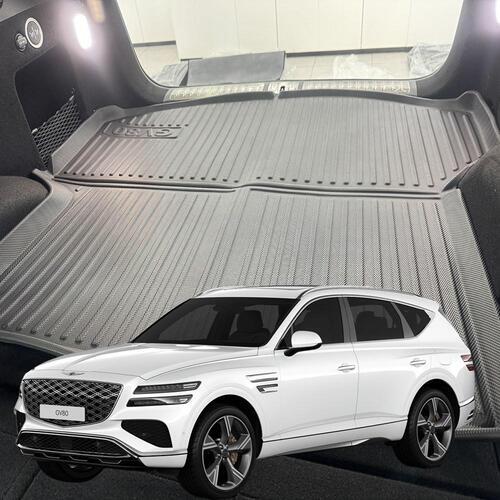 현대 제네시스 GV80 5인승 카본 풀커버 3D 방수 오염방지 논슬립 차박 차량용 트렁크매트(호환)