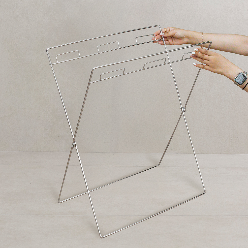 국산 스테인레스 접이식 분리수거대 3구 분리수거함 3단 재활용 쓰레기통 캠핑 휴지통