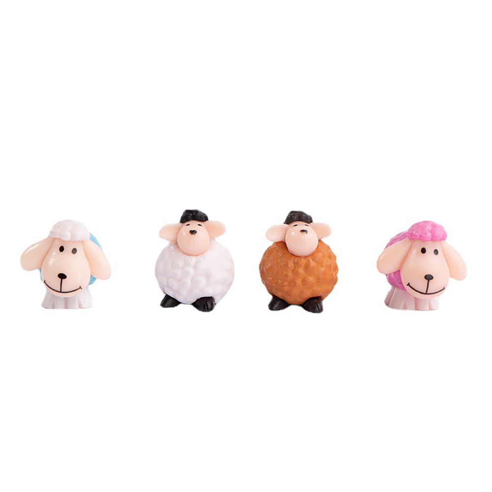 색깔 양 미니어처 4종 인테리어 장식 소품 인형 피규어 - 상세 이미지 2