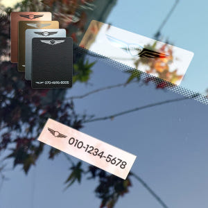 제네시스 주차번호판 차대번호 메탈릭 아크릴 G80 G90 GV60 GV7... 실사용 후기 | 효과 있을까? - 상품 이미지 1