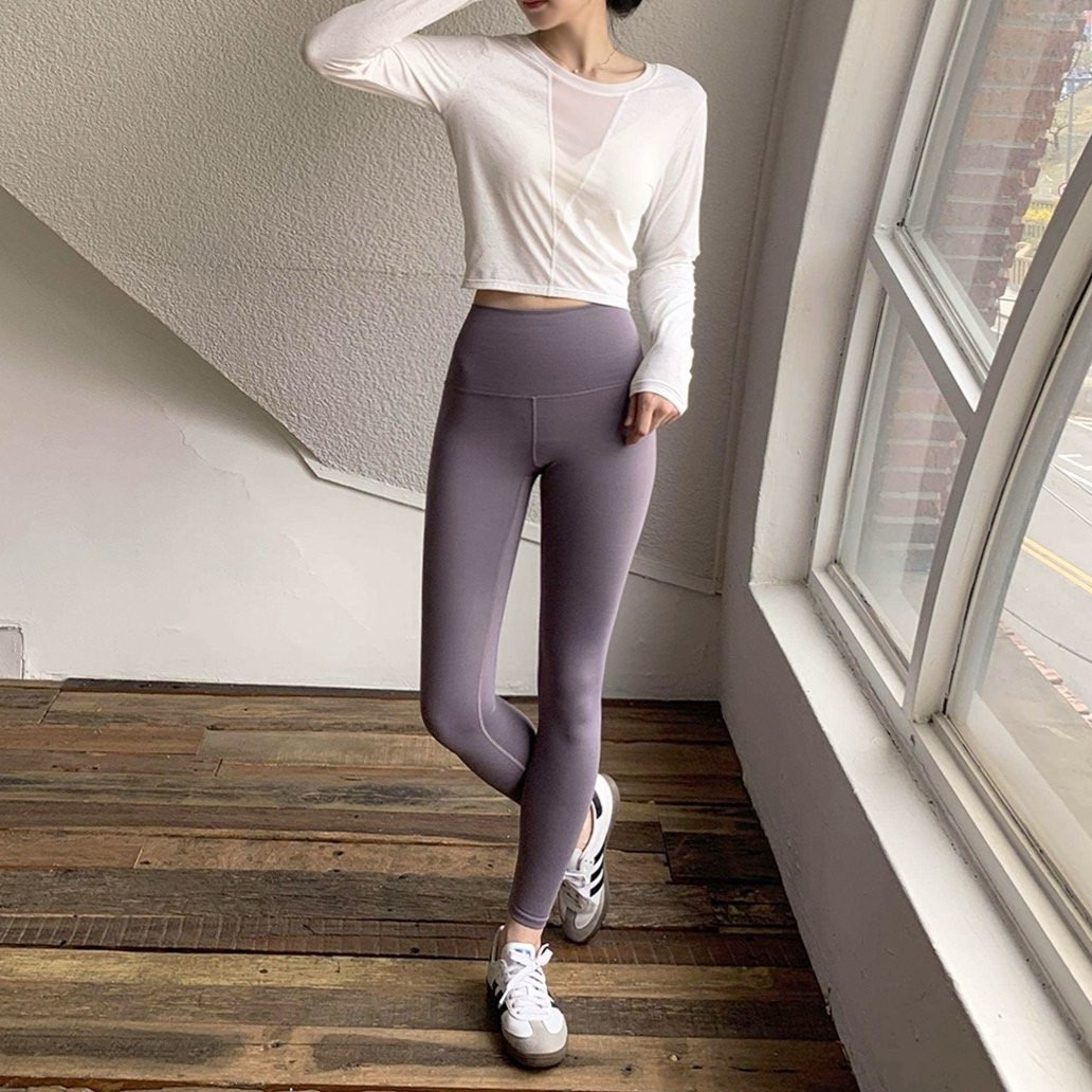투앤 양면 세미 크롭티 필라테스복 요가복 필라테스 상의 운동복 긴팔 복장 - 상세 이미지 5