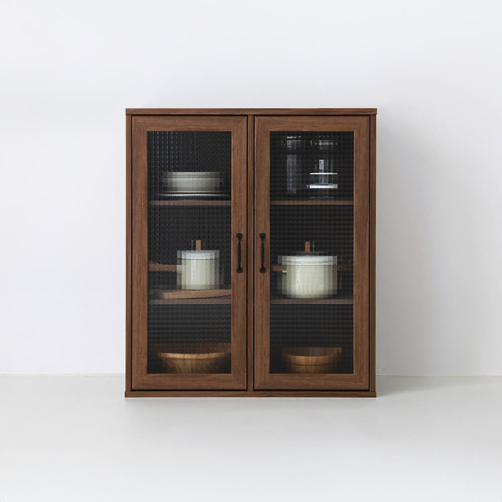 미란스 가로 2문 수납장 NFM9280G 800x400x920mm, 3단, 미들브라운 9700.3708 - 메인 이미지