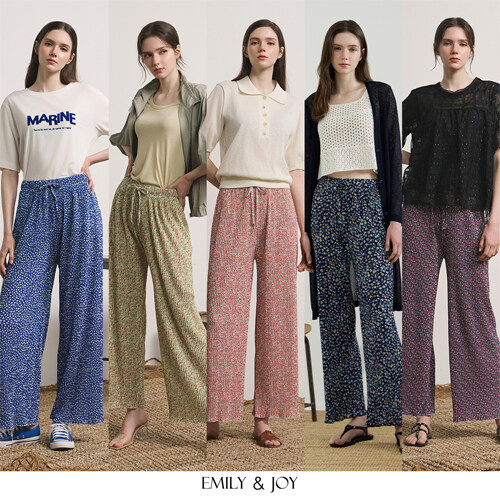 에밀리앤조이 플라워 플리츠 팬츠 (25SS)